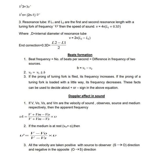 Cbse Class 11 Physics Revision Notes Chapter 15 Waves 6136