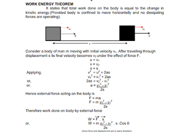 CBSE Class 11 Physics Revision Notes Chapter 6 Work Energy and Power