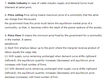 Class 12 Revision Notes For Economics Chapter 5 Market Equilibrium