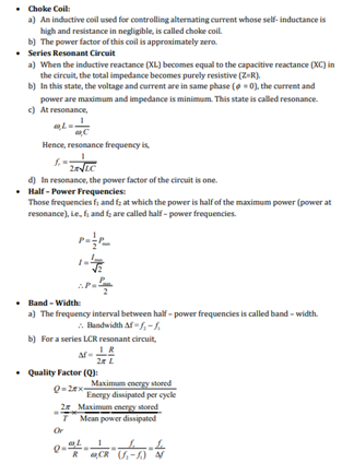 Alternating current notes pdf