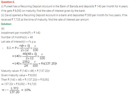 ICSE Solutions Of Class 10 Maths Chapter 2 Banking(Recurring Deposit Account) ICSE Solutions Of Class 10 Maths Chapter 2 Banking(Recurring Deposit Account)