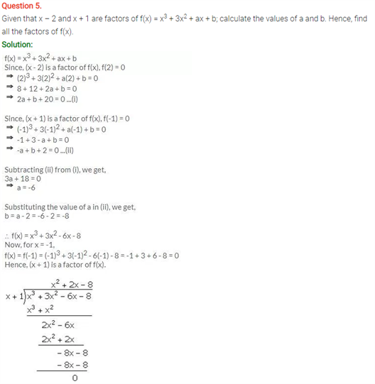 Selina Solutions Class 10 Concise Maths Chapter 8 Remainder And Factor ...