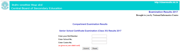 CBSE Class 12 compartment Results 2017 Released 