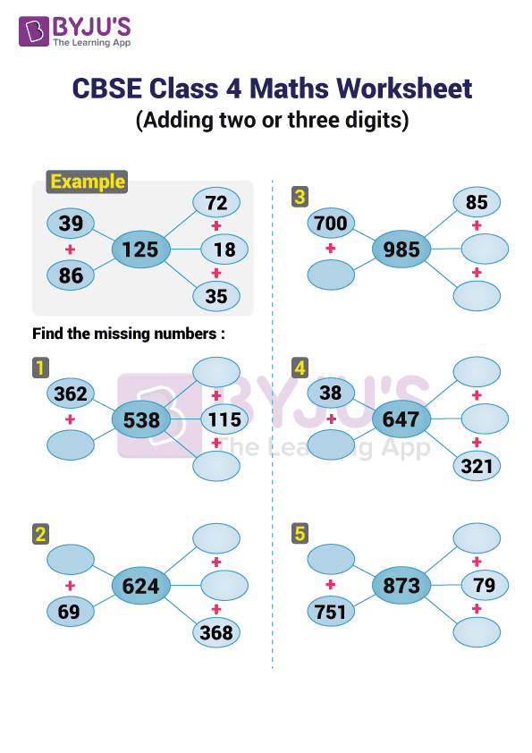 CBSE Class 4 Maths Worksheet