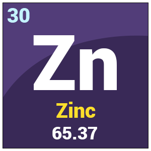 Number of protons in zinc