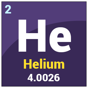 helium gas symbol