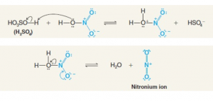 Nitric acid and nitronium ion Benzene Reactions