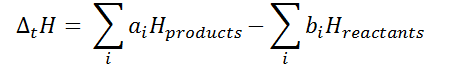 Enthalpy Change: Standard Enthalpy of Reaction