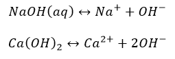 Dissociation of Bases Dissociation of Bases