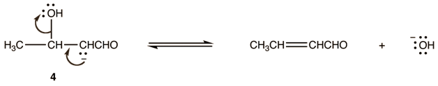 Enolate Ion(4) loses a hydroxide ion Enolate Ion(4) loses a hydroxide ion