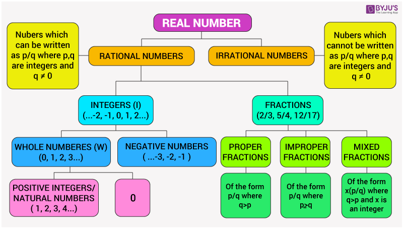 Classifying Numbers Chart