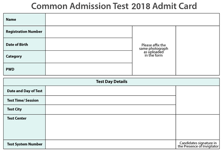 Cat Admit Card 2019 20 Get Complete Cat 2019 20 Admit Card Details