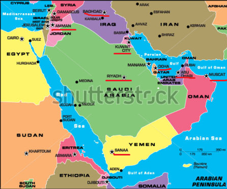 Revising World Geography through Maps - Arabian Peninsula