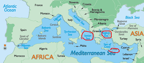 Revising World Geography through maps - Mediterranean Sea Map question