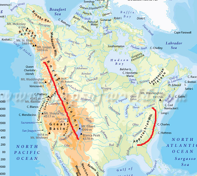 Revising World Geography through maps - North America Map Question