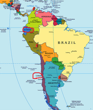 Revising World Geography through Maps - South America Map Question