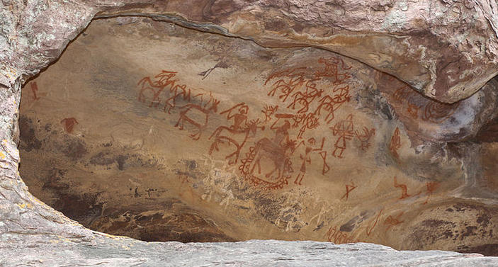 Upper Palaeolithic age - Paintings at Bhimbetka