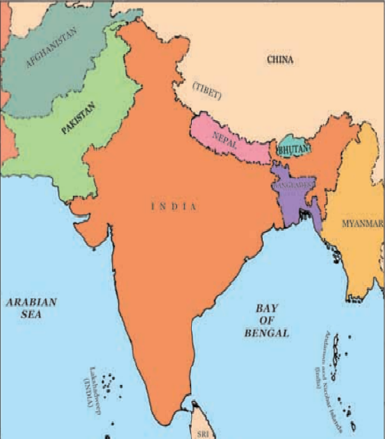 Map Of Our Country Ncert Notes Geography, Our Country India; Physical Features; Political  Divisions