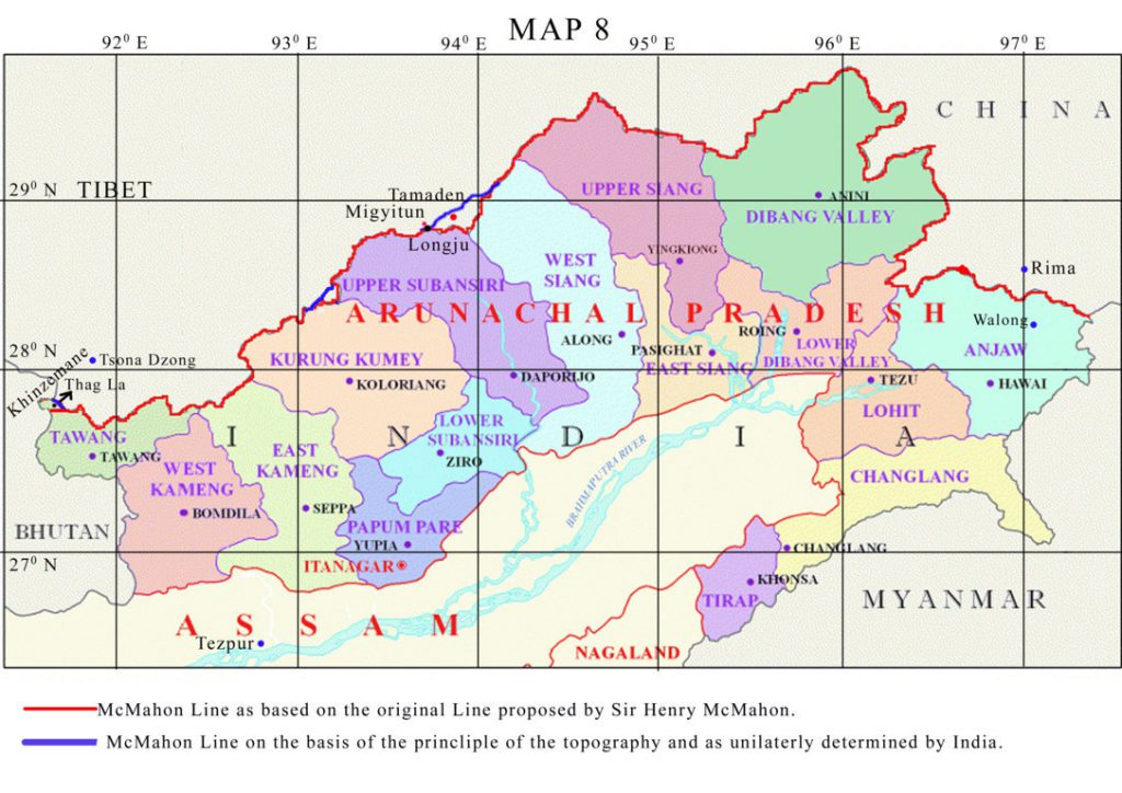 India - China border at Arunachal Pradesh