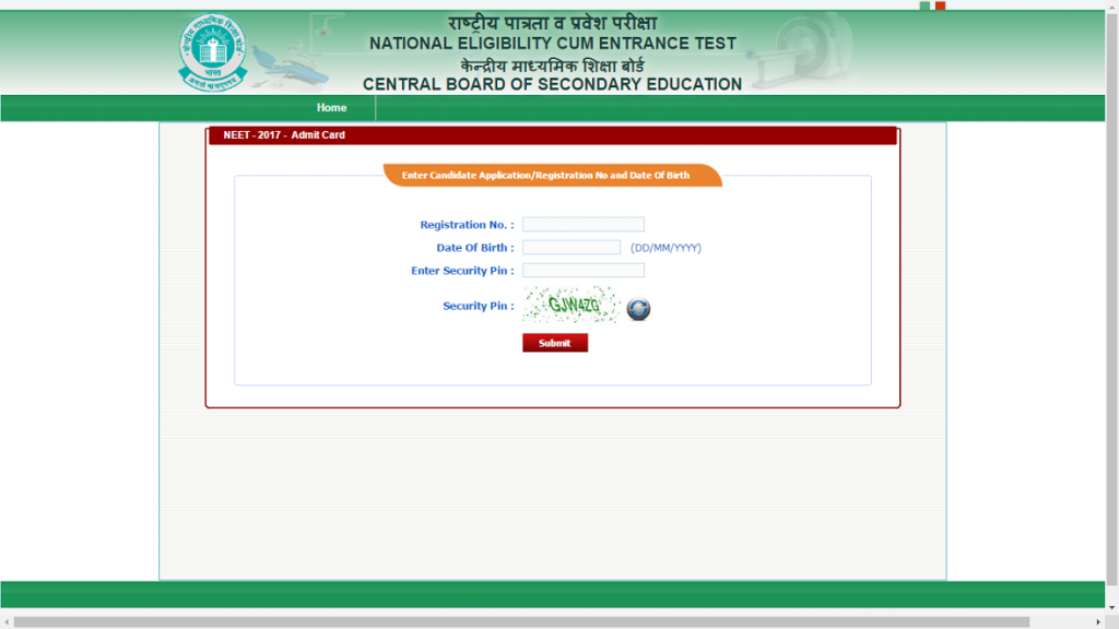 NEET Admit Card