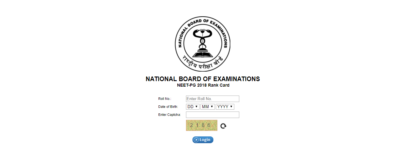 NEET PG 2018 Rank Card Released