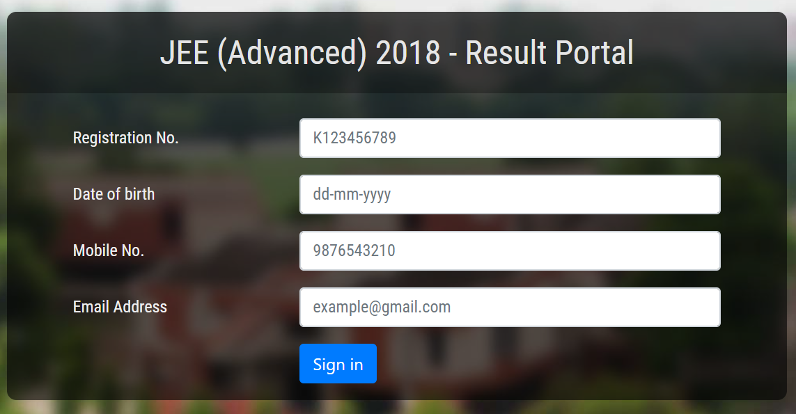 JEE Advanced Results 2018 JEE Advanced Results 2018