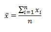 Arithmetic Mean Formula