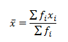 Arithmetic Mean using Frequency Summation Formula