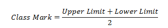 Midpoints for class Intervals Formula