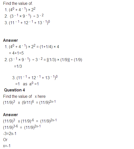important questions for class 8 maths chapter 12 exponents