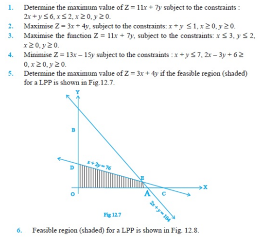 case study questions on linear programming class 12