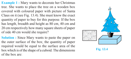 Surface Area and Volume Class 9 Chapter 13 Notes