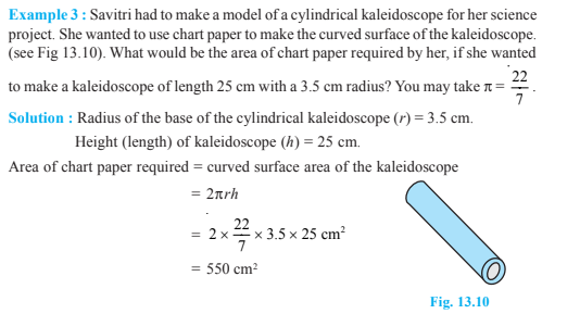 Surface Area and Volume Class 9 Chapter 13 Notes