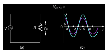 AC voltage applied to a resistor