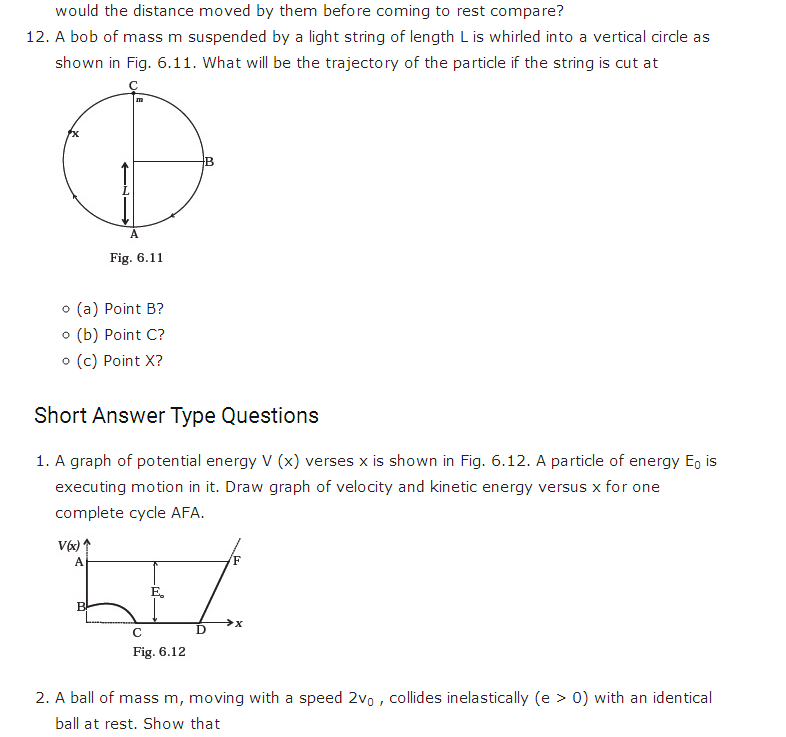 Important Questions For Class 11 Physics Chapter 5 Work Energy And Power