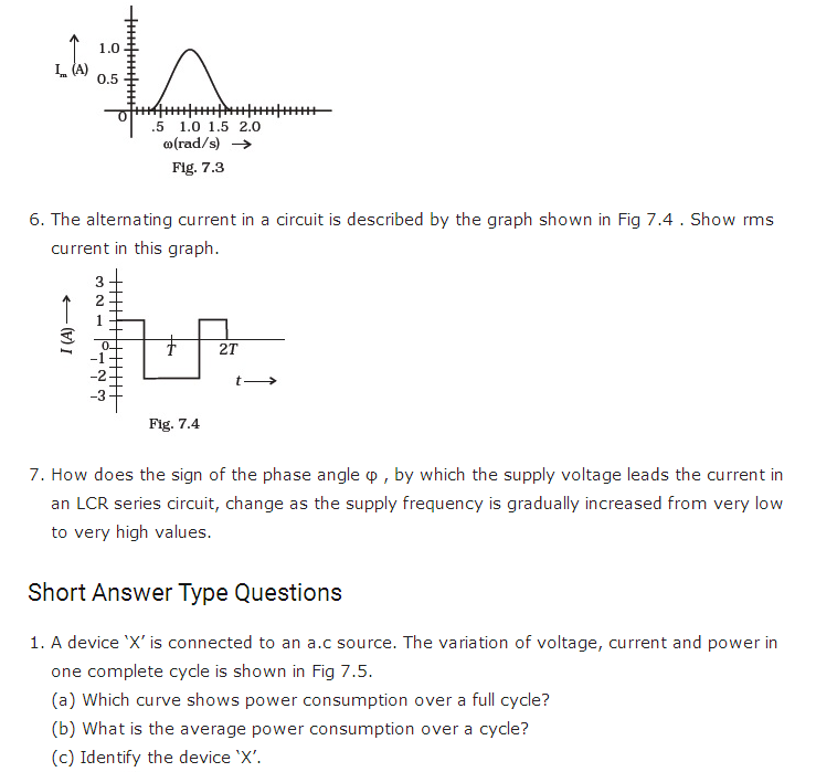 important questions class 12 physics chapter 7 alternating current 2