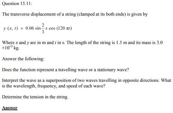 Physics Numericals Class 11 Chapter 15 34