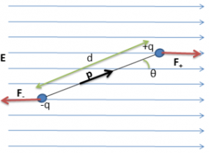 Torque On An Electric Dipole In A Uniform Electric Field Dipole