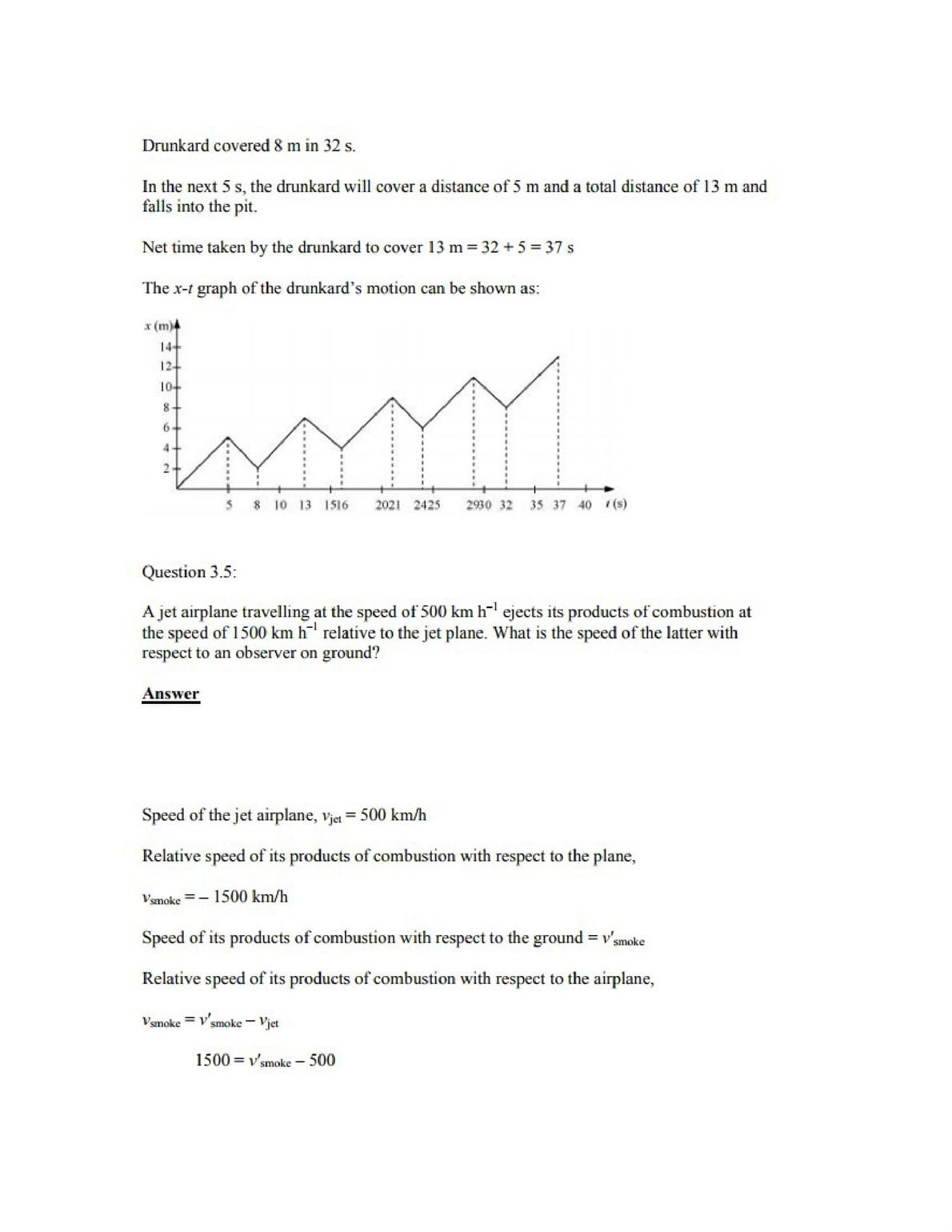 Physics Numericals Class 11 Chapter 3 6