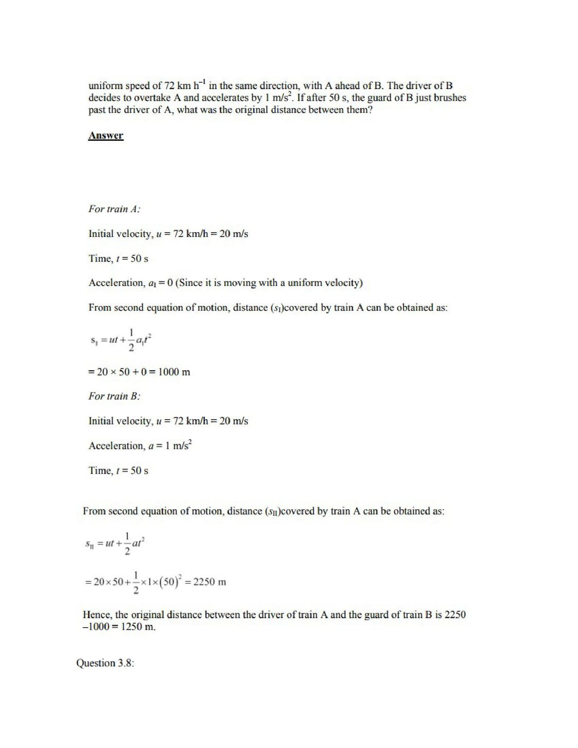Class 9 Chapter 1 Physics Numericals