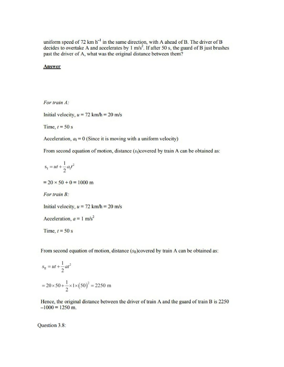 Physics Numericals Class 11 Chapter 3 8