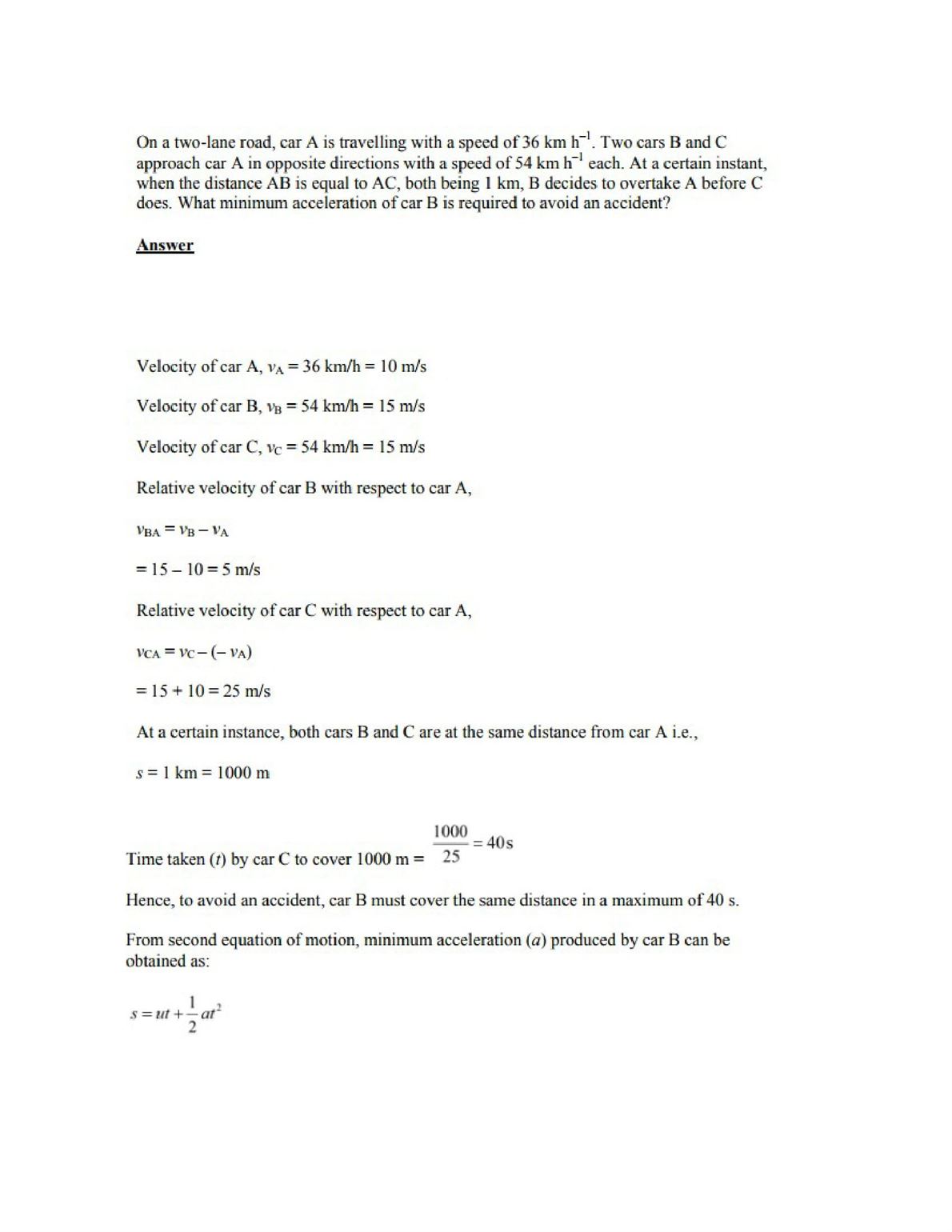 Physics numericals for class 11 chapter 3 complete solution with