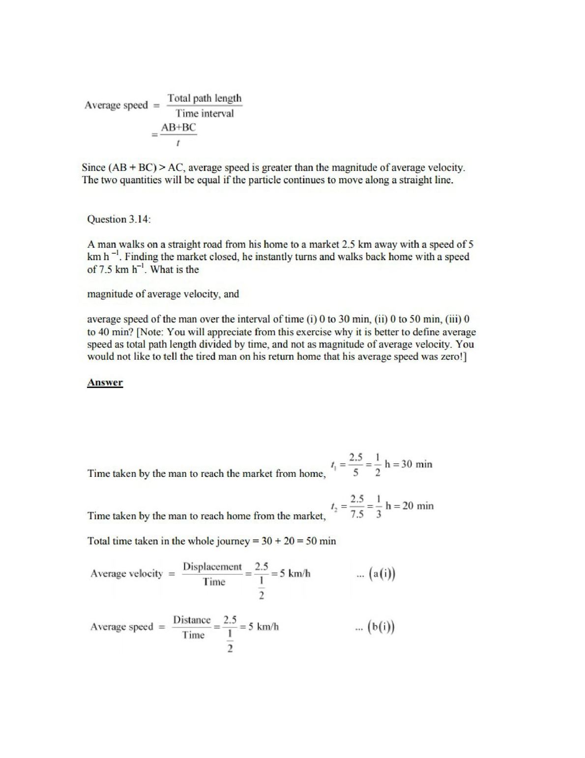 Physics Numericals For Class 11 Chapter 3 Complete Solution With Explanation
