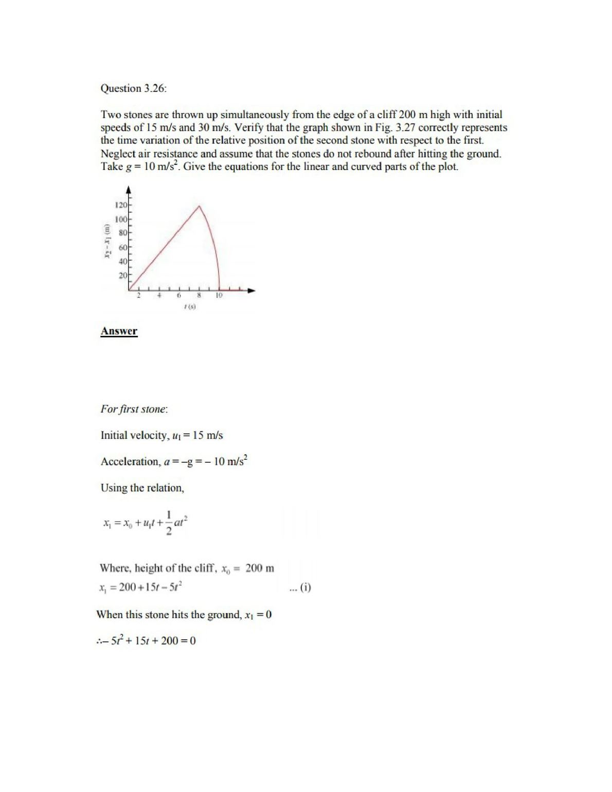Physics Numericals For Class 11 Chapter 3 Complete Solution With 