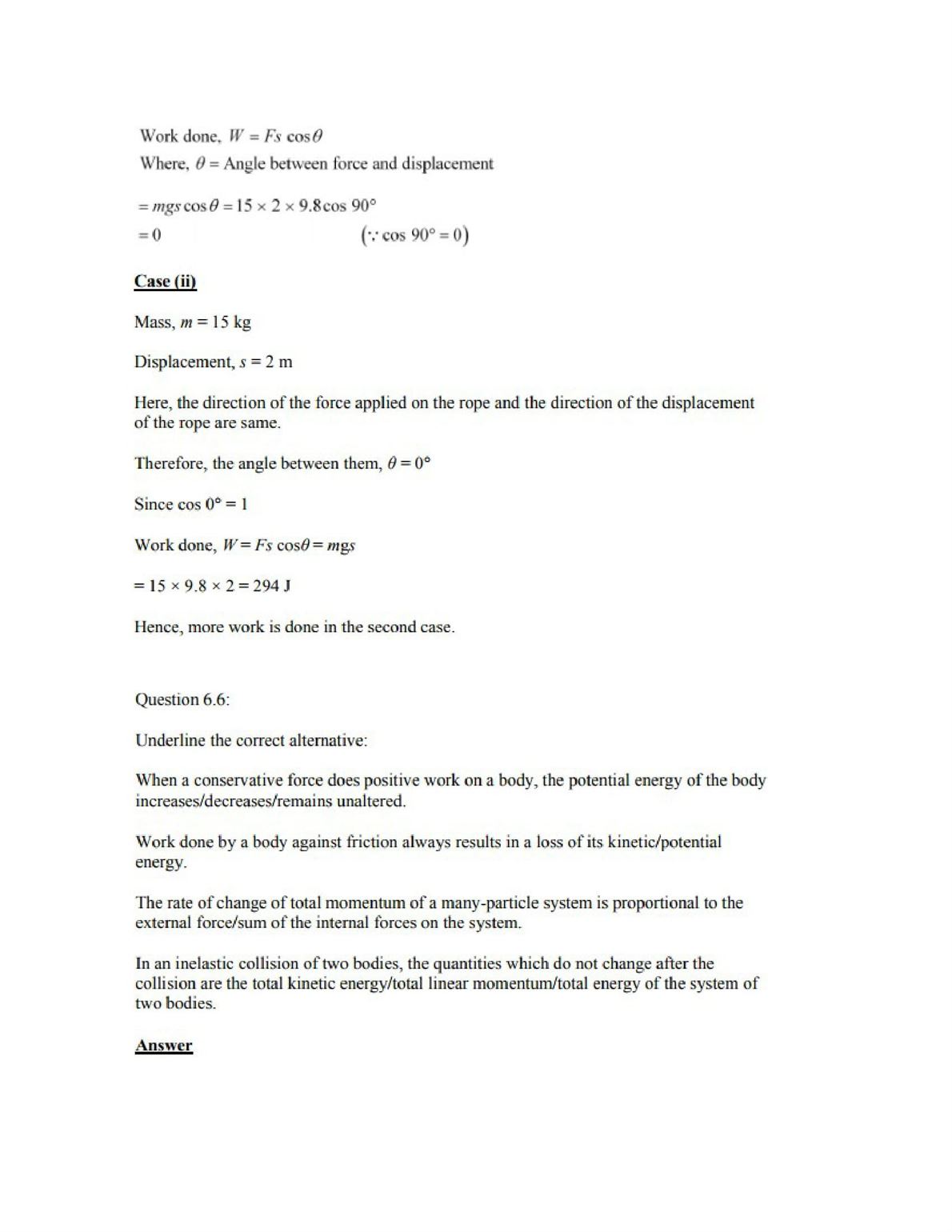 Physics Numericals Class 11 Chapter 6 9