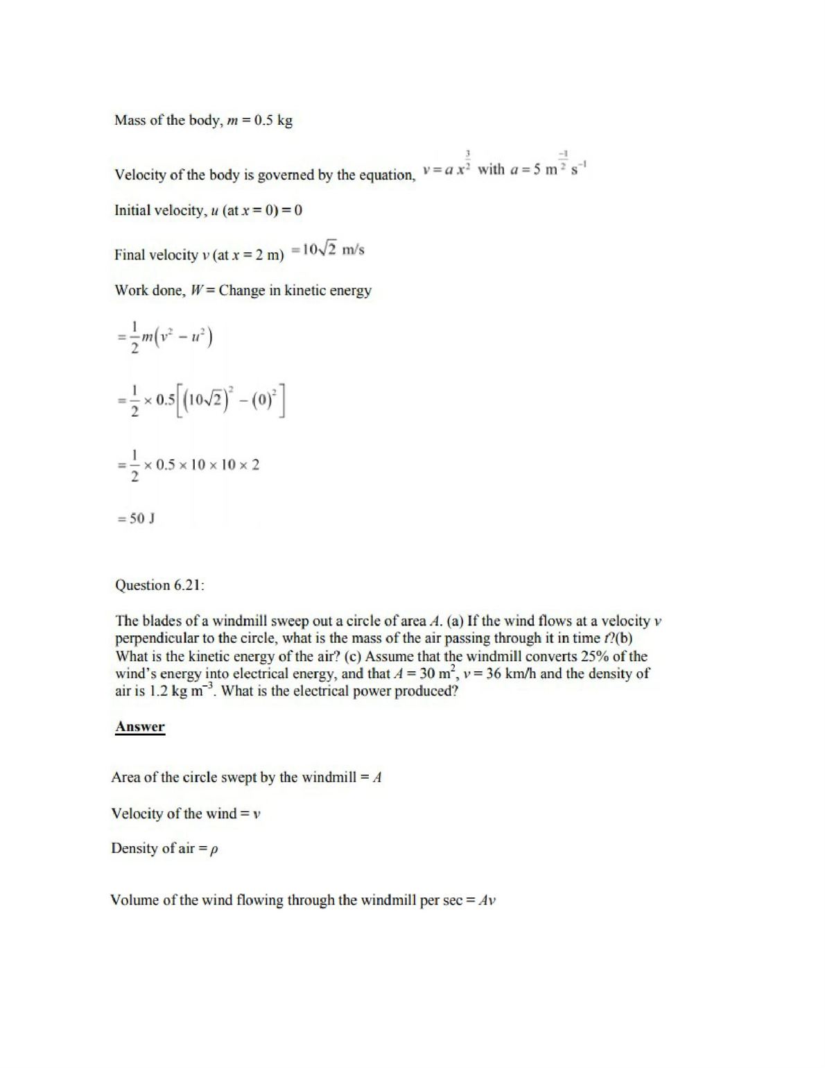 Physics Numericals Class 11 Chapter 6 26