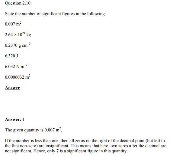 Physics numericals for class 11 chapter 2 complete solution with