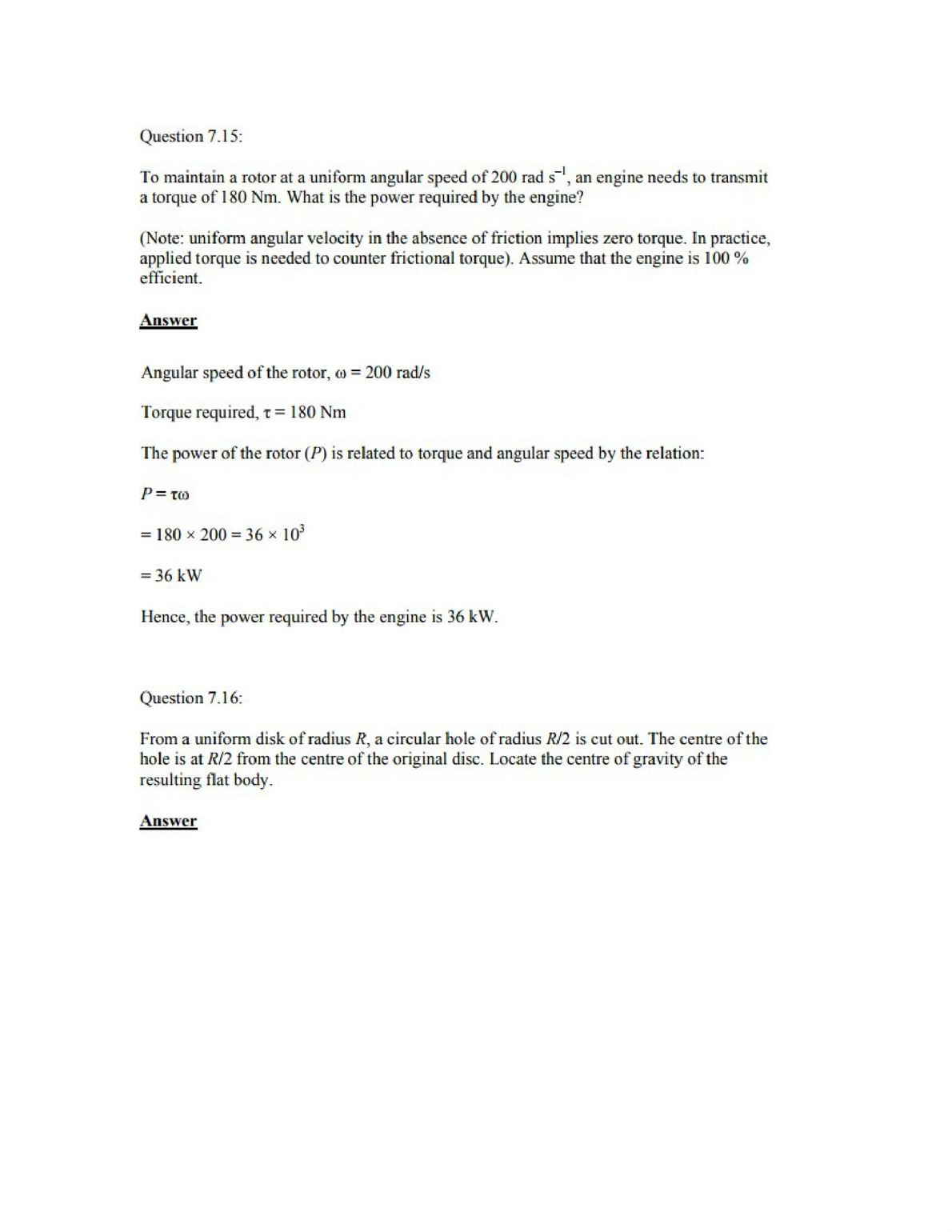 Physics Numericals Class 11 Chapter 7 18