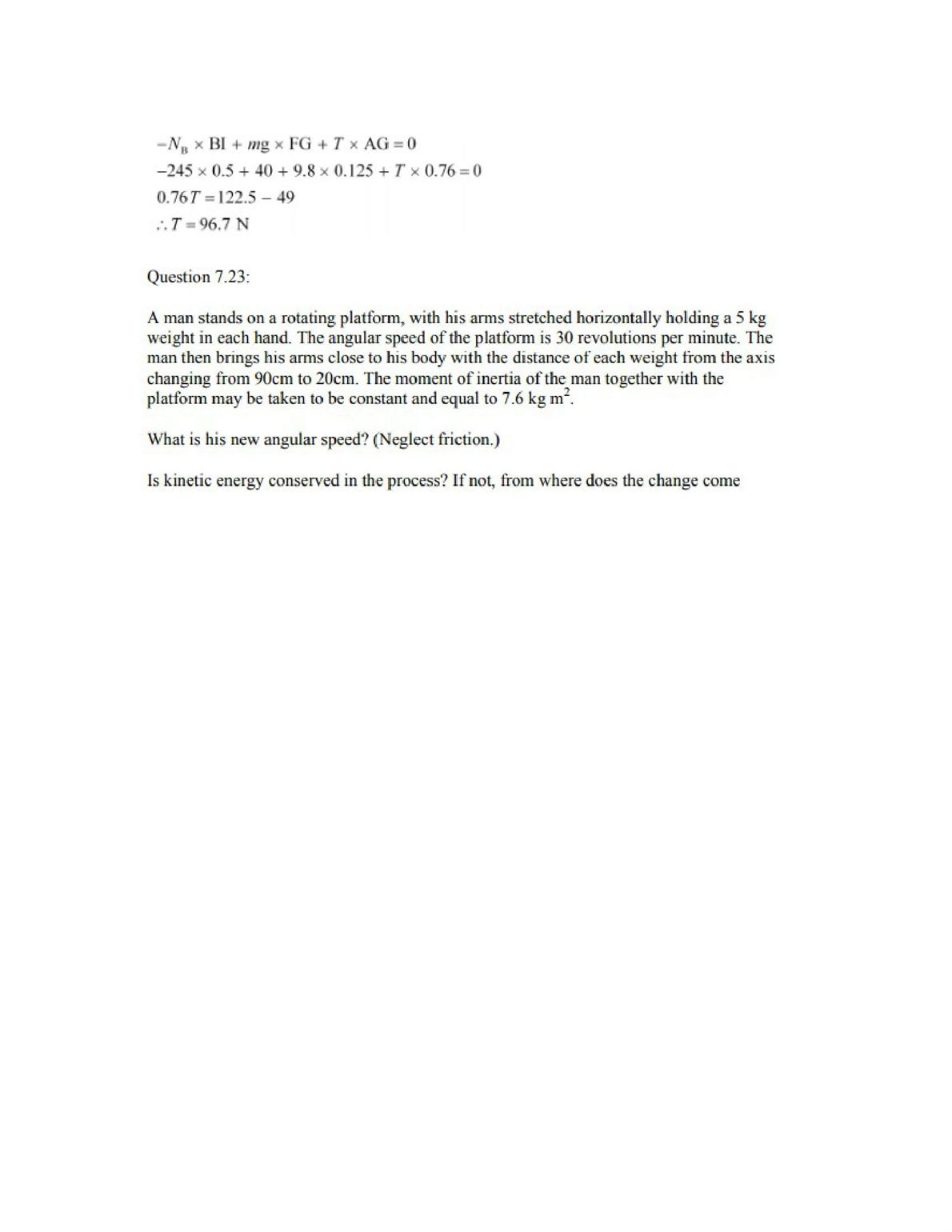 Physics Numericals Class 11 Chapter 7 34