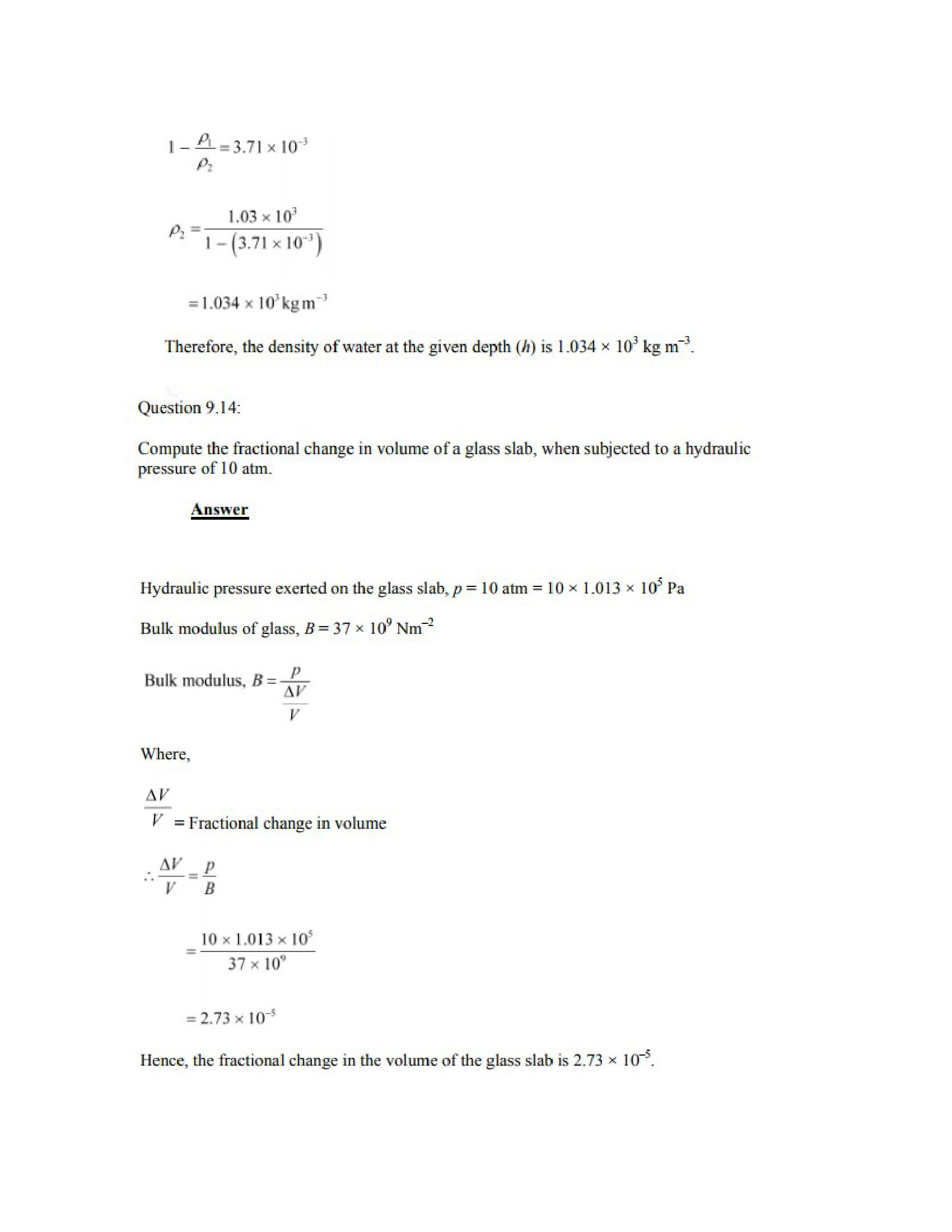 Physics Numericals Class 11 Chapter 9 18width=